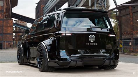 Volkswagen ID Buzz Kombi Is Like A Surfer Van On Slammed Widebody