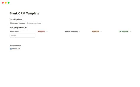 Customer relationship management database Template | Notion Marketplace