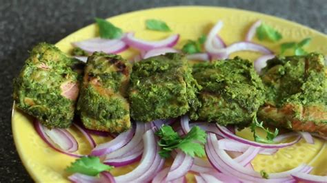 FISH TIKKA Restaurant Style Fish Tikka With Green Marinade Salmon