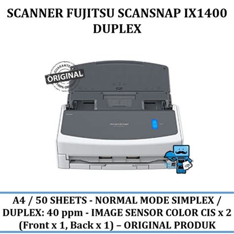 Jual Scanner Fujitsu Scansnap Ix1400 Ix 1400 Duplex Garansi Resmi