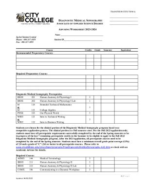 Fillable Online Diagnostic Medical Sonography Associate Of Applied