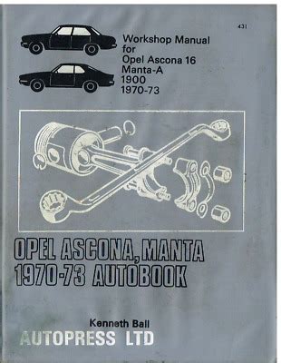 OPEL MANTA A COUPE 1600 1900 1970 73 OWNERS WORKSHOP MANUAL