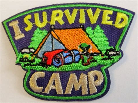 Girl Scout Fun Patch I Survived Camp Etsy