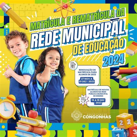 Congonhas Matrículas E Rematrículas Para A Rede Municipal De Ensino