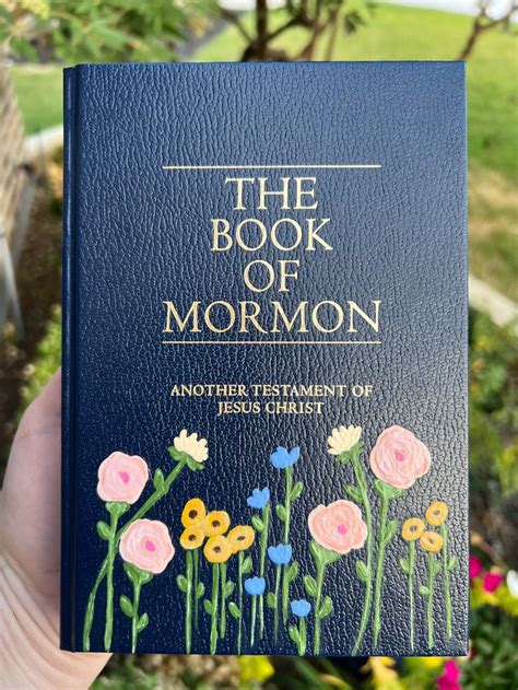 Hand Painted Book Of Mormon Etsy Painted Books Book Of Mormon