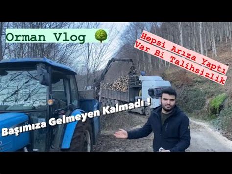 Orman Vlog Kerem Traktörü Tırı ve Yükleyici Bozdu YouTube