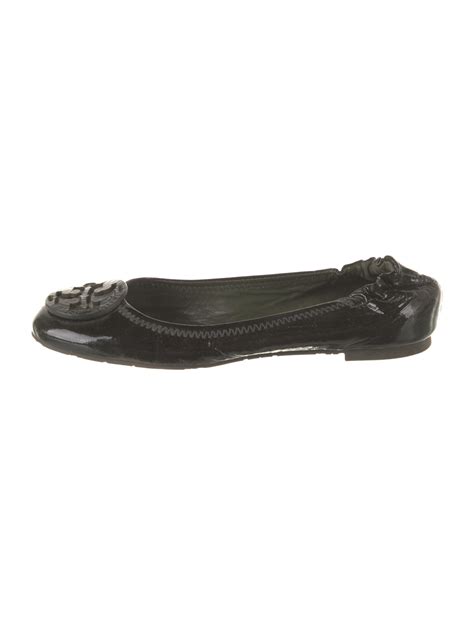 Tory Burch Patent Leather Ballet Flats Black Flats Shoes Wto631564