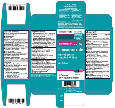 Lansoprazole Delayed Release Capsules Usp