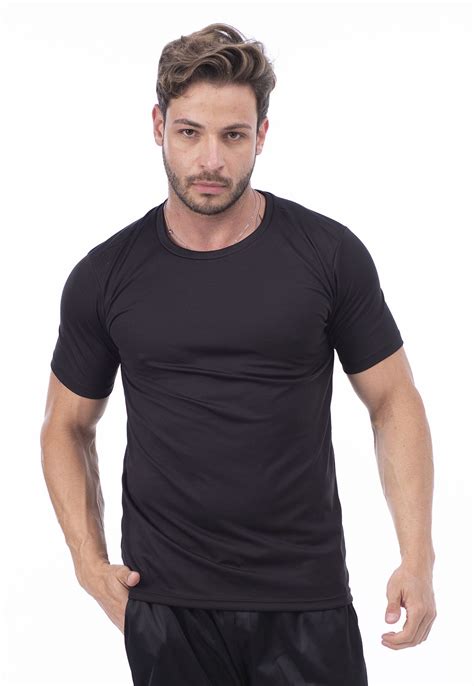 Camiseta Dryfit Masculina Preto Tech Malhas