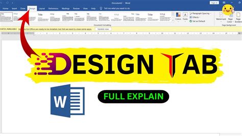 How To Use Design Tab In Microsoft Word Full Explain Complete