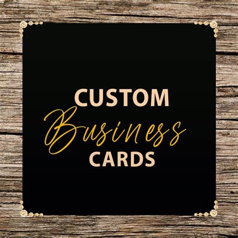 Custom Business Card Etsy Business Card Design Etsy Shop Etsy