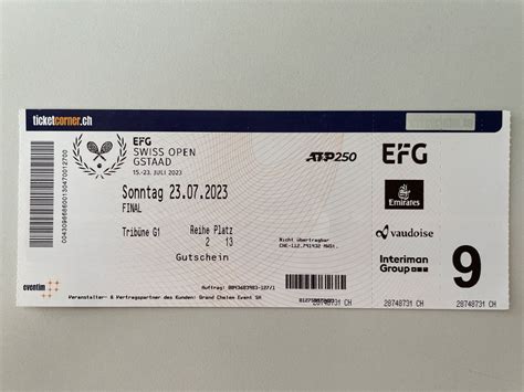 Swiss Open Gstaad Final Ticket Kaufen Auf Ricardo