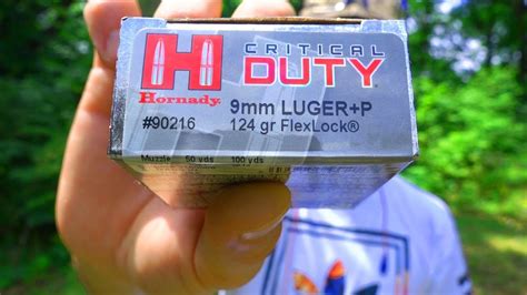 9mm P 124 Gr Hornady CRITICAL DUTY Ballistics GEL TESTS YouTube