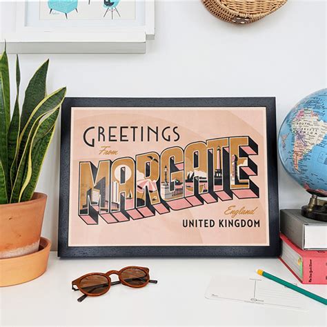 Greetings From Retro Postcard Style Prints Behance