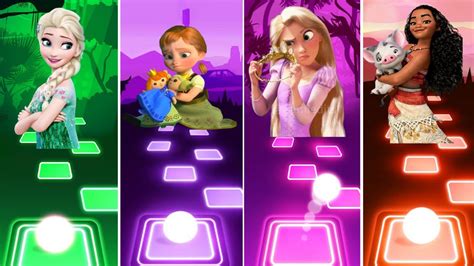 Frozen Elsa Vs Baby Anna Vs Tangled I See The Light Vs Moana Tiles