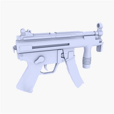 D Model Mp K Submachine Gun Vr Ar Low Poly Cgtrader