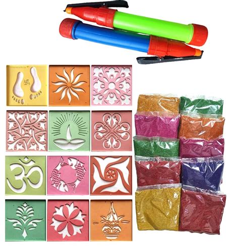 Buy Rangoli Tool Kit For Making Unique And Beautiful Rangoli Designs