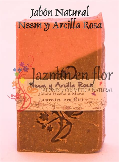 Jabón Neem y Arcilla Rosa Jazmín en Flor Taller de jabón natural