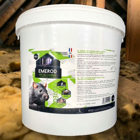 EMEROD 5 KG, répulsif anti souris, rat, fouine | Comble, grenier