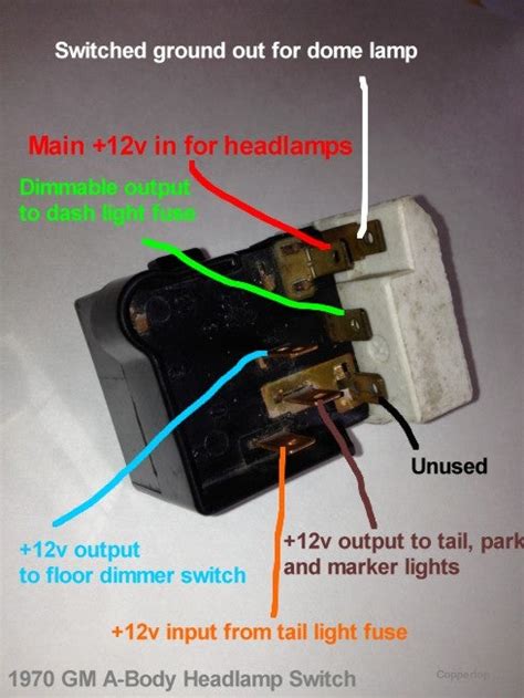 1970 Gm Headlight Switch Diagram