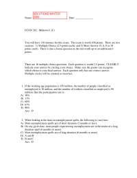 Midterm Exam With Answer Key Principles Of Macroeconomics Econ