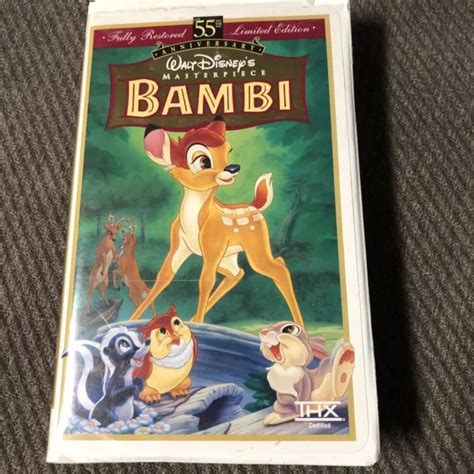 Walt Disney Bambi Vhs Th Anniversary Limited Edition Masterpiece