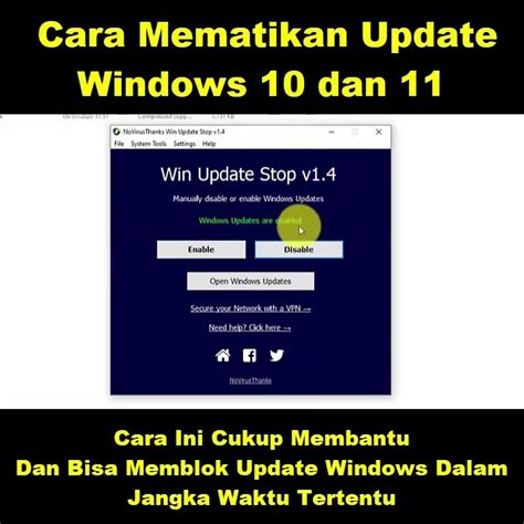 Cara Mematikan Update Windows Dan Windows Cara Memblok Update