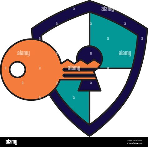 Shield Protection Keyhole Defense Code Stock Vector Image And Art Alamy