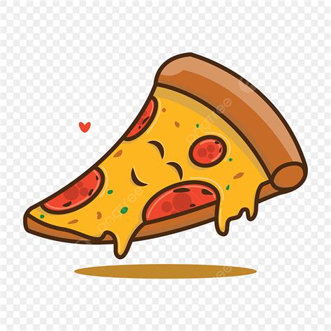 Lindo Personaje De Dibujos Animados De La Mascota Del Logotipo De Pizza