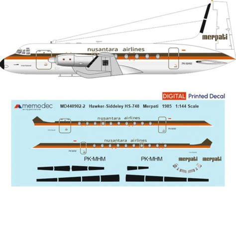 merpati nusantara decals vintage airline liveries memodec