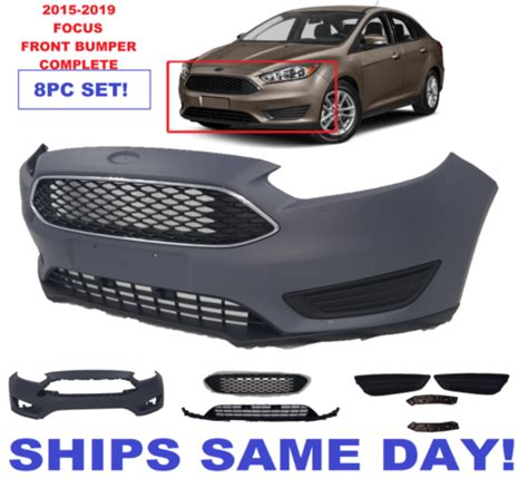 2015 2019 Ford Focus Front Bumper Cover With Grills And Fog Light Cover Se Sel Ebay