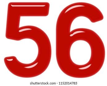 Numeral 56 Fifty Six Isolated On Stock Illustration 1152014783