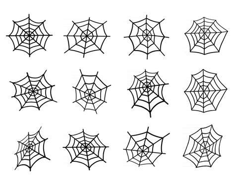 Spider web set 23541473 Vector Art at Vecteezy