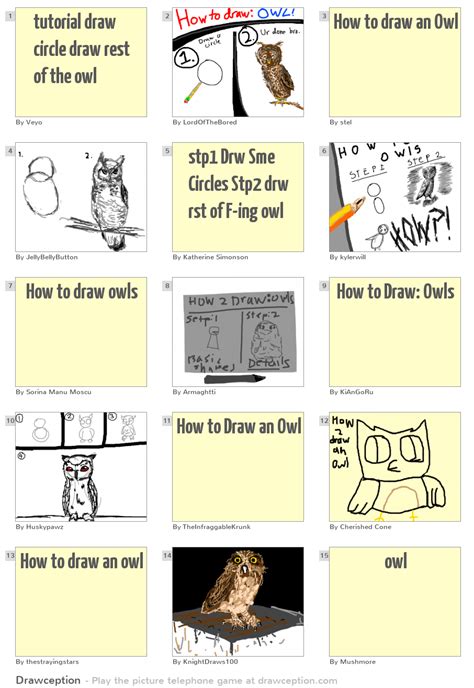 tutorial draw circle draw rest of the owl - Drawception