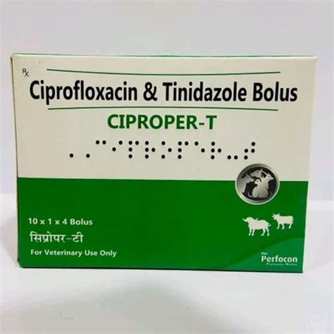 Ciproper T Ciprofloxacin Tinidazole Bolus Prescription Packaging Type