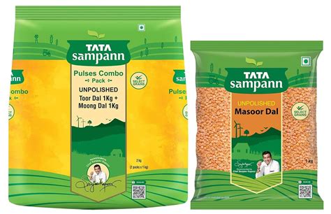 Tata Sampann Pulses Combo Pack Unpolished Toor Dal Arhar Dal