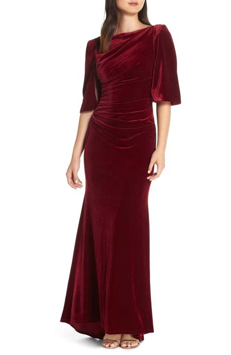 Eliza J Velvet Cape Gown Nordstrom Velvet Evening Dress Velvet