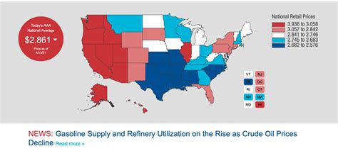 Gas Prices In Usa Map – Topographic Map of Usa with States