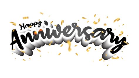 Luxury Happy Anniversary Celebration Typography Vector Happy