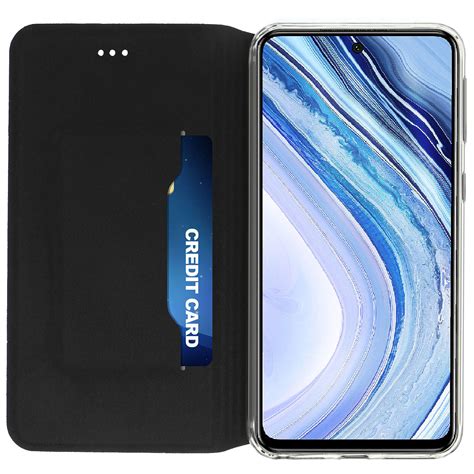 Akashi Etui Folio Porte Carte Noir Xiaomi Redmi Note 9 Pro9s Coque Téléphone Ldlc