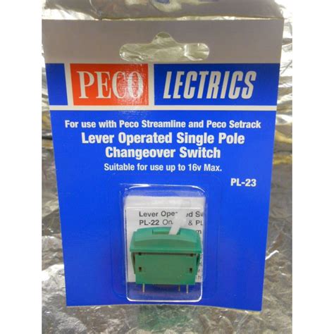 Peco Pl Single Pole Changeover Switch Green Colour Mdr Direct