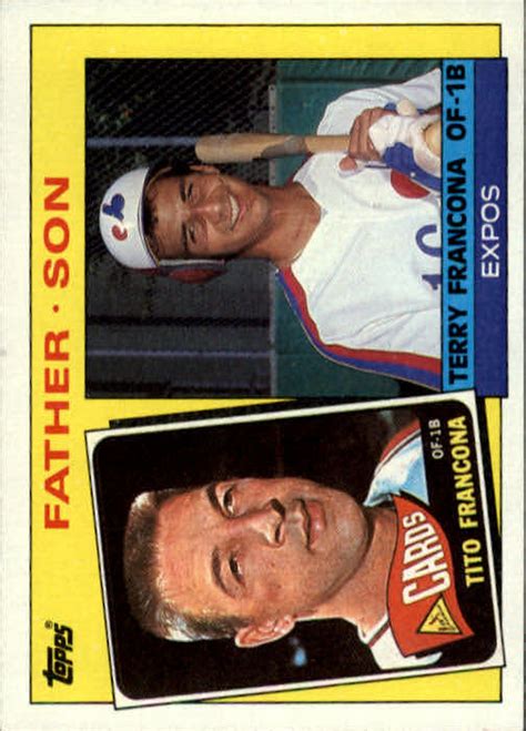 Topps St Louis Cardinals Baseball Card Terry Tito Francona