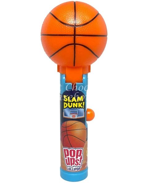 Pop Ups Basketball Lollipop Holder 10g Sweet Chocolate Warehouse