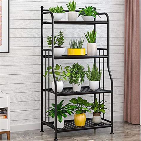 Exilot 4 Tier Metal Standing Shelf Space Saver Heavy Duty Storage