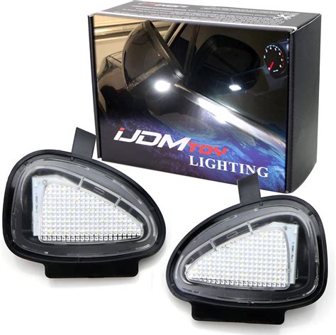 Ijdmtoy White Led Under Side Mirror Puddle Lights Compatible With Volkswagen Mk6