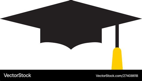 Graduation cap graphic design template isolated Vector Image