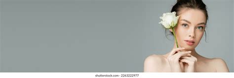 Charming Woman Perfect Skin Naked Shoulders Stock Photo 2263222977 Shutterstock