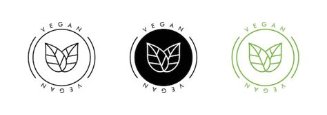 Premium Vector Vegan Icon Set Vegan Vector Icon Bio Ecology