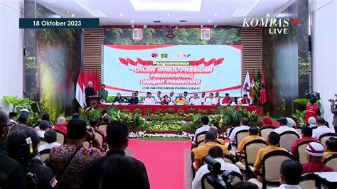 Full Pidato Perdana Ganjar Pranowo Usai Mahfud Md Ditunjuk Jadi