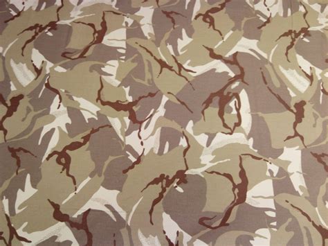 Desert Camo Camouflage 100 Cotton Drill Fabric Medium Weight